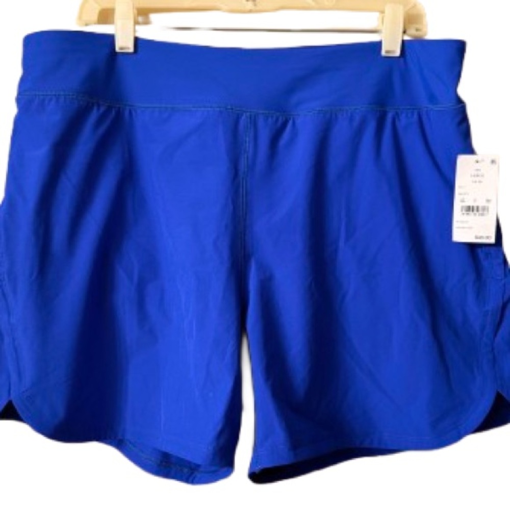 Lands' End Women’s Royal Blue UPF 50+ Full Coverage Swim Shorts Size L